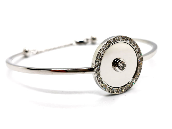 Bracelet Bracelet Jonc Or blanc Diamant 58 Facettes 1126003CN