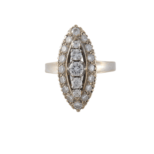 Bague Bague Marquise pavage Diamants 58 Facettes 1