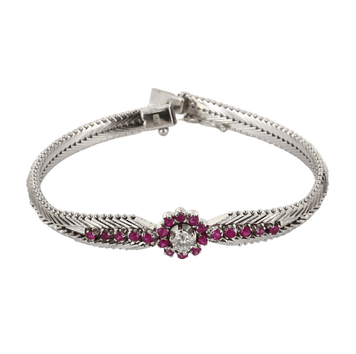 Bracelet Bracelet diamants et rubis 58 Facettes