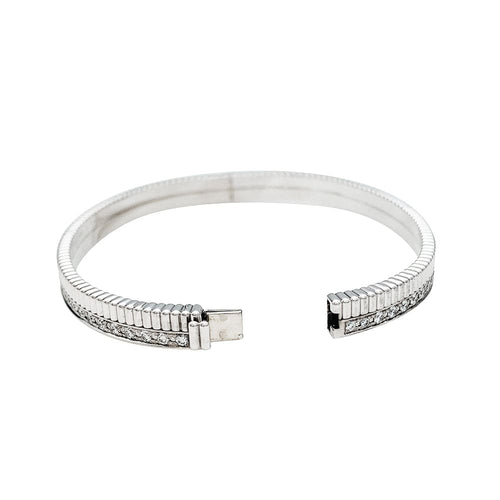 Bracelet Bracelet Boucheron "Quatre Radiant" en or blanc et diamants. 58 Facettes 30223