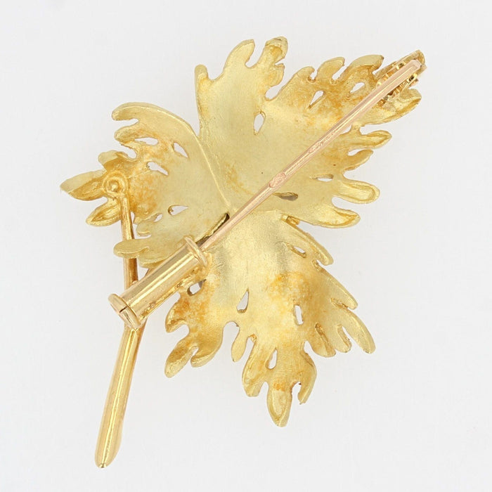 Broche Broche en or feuille saphirs 58 Facettes 21-227