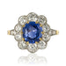 Bague 51 Bague saphir bleu et diamants 58 Facettes G44-8198953-51-1