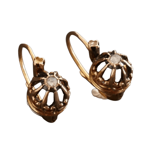 Boucles d'oreilles Dormeuses diamants 58 Facettes