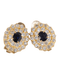 Boucles d'oreilles Boucles d'oreilles en or jaune, saphirs et diamants 58 Facettes 32071