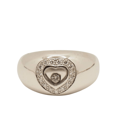 Bague Bague en or blanc Chopard Happy Diamonds 58 Facettes