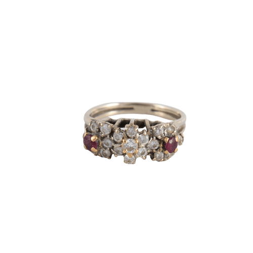 Bague 53 Bague 2 Rubis et Diamants 58 Facettes FM123