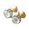 Boucles d'oreilles Clous en or jaune, diamants rose couronnée 58 Facettes